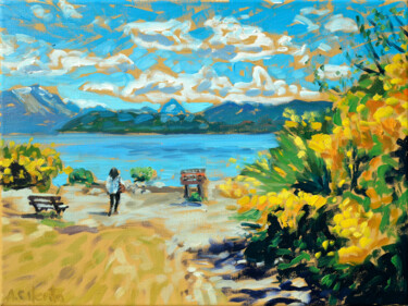 "Hacia el Lago" Villa La Angostura, Neuquen - Argentina 绘画 标题为“"Hacia el Lago" Vil…” 由Alejandro Cilento, 原创艺术品, 油