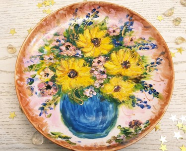 TOURNESOLS Design titled "TOURNESOLS" by Danielle Alarcon Dalvin, Original Artwork, Table art