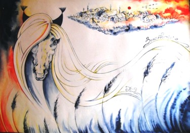 绘画 标题为“Freedom, Courage an…” 由Iryna Tatur, 原创艺术品, 墨