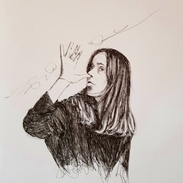 Dessin intitulée "Gege" par Karl Robial, Œuvre d'art originale, Encre