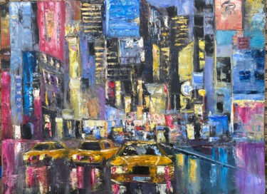 The city never sleeps Painting titled "The city never slee…" by Dolgor Dugarova (Dolgor Art), Original Artwork, Oil