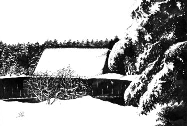 In the Middle of Winter 12. Среди зимы 12 图画 标题为“In the Middle of Wi…” 由Владимир Абаимов, 原创艺术品, 墨