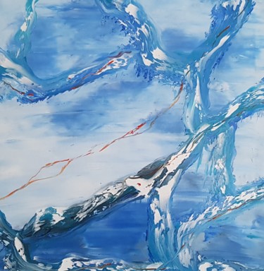 Glaciers and oceans Peinture intitulée "Glaciers and oceans" par Raimundas Sarka, Œuvre d'art originale, Huile