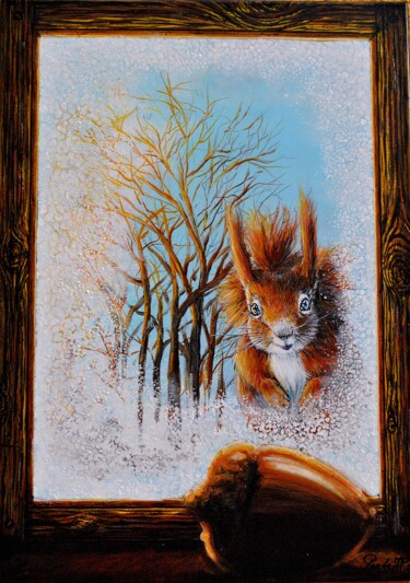 Le gland Peinture intitulée "Le gland" par Jean-Pierre Parée, Œuvre d'art originale, Acrylique