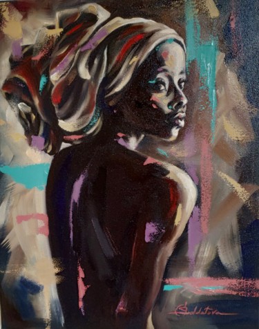 The Black beauty Peinture intitulée "The Black beauty" par Olga Soldatova, Œuvre d'art originale, Huile Monté sur Châssis en bois