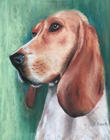 Drawing titled ""IMPERATRICE"" by Agnes Corre, Original Artwork, Pastel Mounted on artwork_cat.