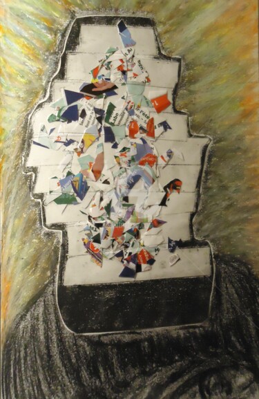 Kolaże zatytułowany „Heart” autorstwa Mavis, Oryginalna praca, Pastel