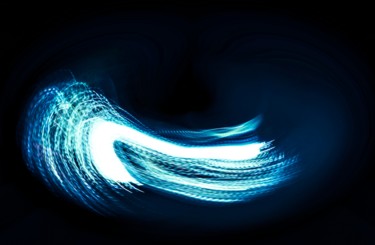 Photographie intitulée "Pieuvre light sea" par Gaudi .C, Œuvre d'art originale, Light Painting