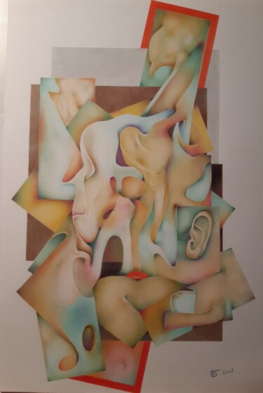 Drawing titled "Sans titre 5" by Félix Gagliardi, Original Artwork, Pencil
