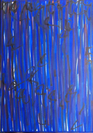 图画 标题为“In blue” 由Greg Powell, 原创艺术品, 标记