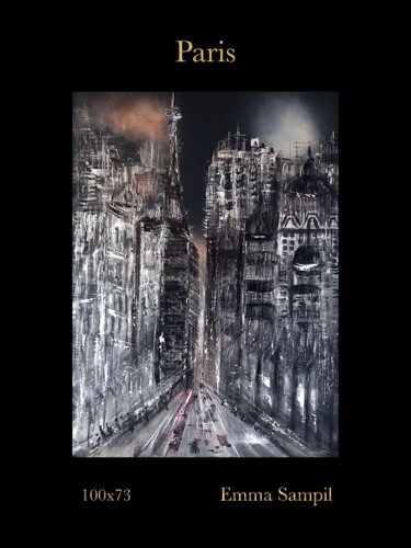Peinture intitulée "Paris" par Emma Sampil, Œuvre d'art originale, Acrylique