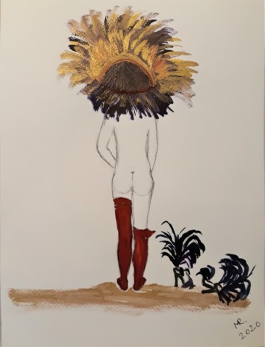 绘画 标题为“After the carnival-…” 由Marie Ruda, 原创艺术品, 水彩
