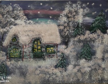 Malarstwo zatytułowany „Winter's tale/Зимня…” autorstwa Наталья Иванова, Oryginalna praca, Akryl Zamontowany na Drewniana ra…