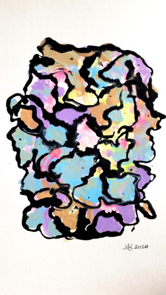 Schilderij getiteld "Caleidoscoop" door Marianne Huizinga, Origineel Kunstwerk, Acryl