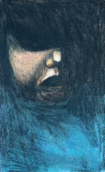 Drawing titled "Childhood" by Robert Grubbs, Original Artwork, Pastel