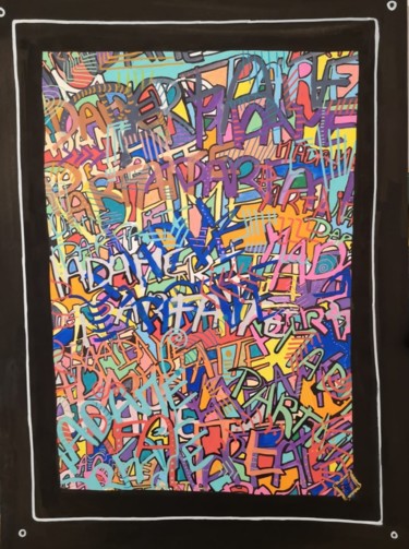 Painting titled "La lettre" by Florence Giraud, Original Artwork, Acrylic