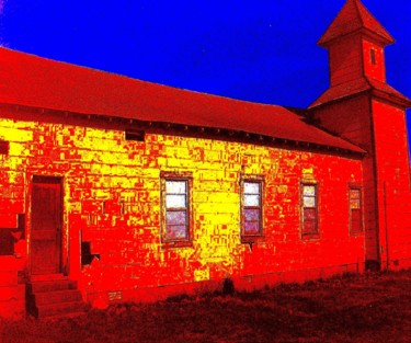 Photography titled "Abandoned Church" by Robert Grubbs, Original Artwork, Manipulated Photography
