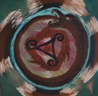 绘画 标题为“Uróboro” 由Vidal Fernández Richart, 原创艺术品, 油