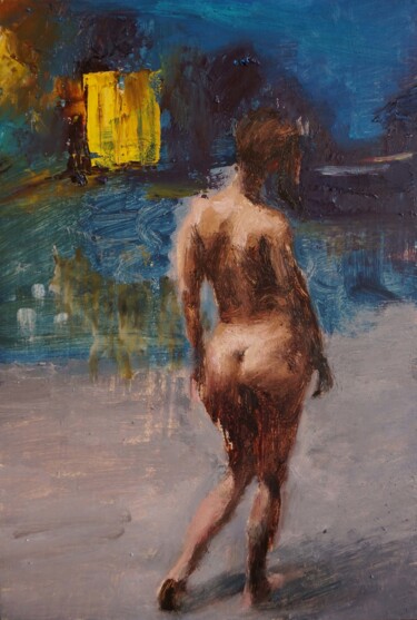 Schilderij getiteld "Louves" door Manuel Leonardi, Origineel Kunstwerk, Olie