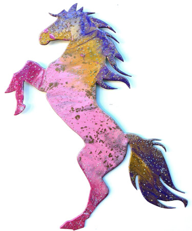 제목이 "PinkHorse"인 미술작품 Pierre Lamblin로, 원작, 알루미늄