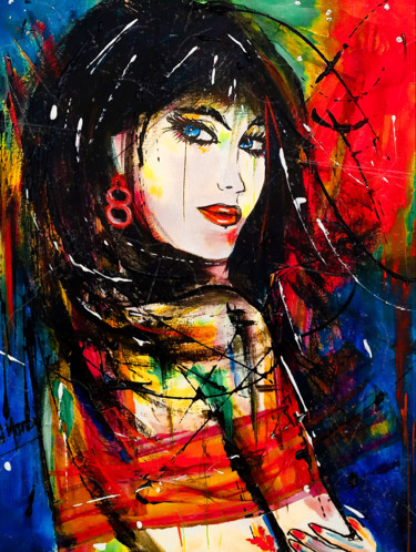 Peinture intitulée "Nina" par Edwige Manon (edman), Œuvre d'art originale, Acrylique