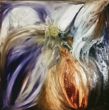 Painting titled "Frozen Queen" by Constanta Pusca, Original Artwork, Oil