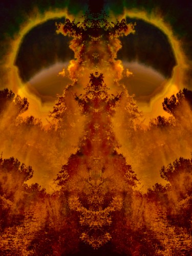 Arts numériques intitulée "Grand Manitou" par Kirlian, Œuvre d'art originale, Photo montage