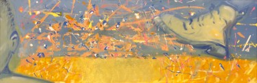 绘画 标题为“Kicking Chaos” 由Tiberiu Protopopescu, 原创艺术品, 油 安装在木质担架架上