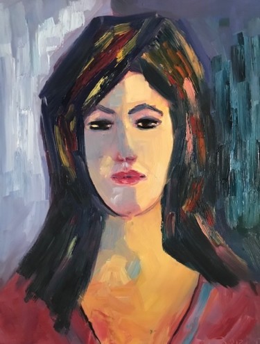 Peinture intitulée "Prune" par Garri.D, Œuvre d'art originale, Huile