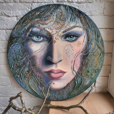The forest nymph Painting titled "The forest nymph" by Anna Shuvaeva, Original Artwork, Acrylic Mounted on Wood Stretcher frame