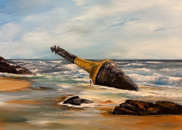 Peinture intitulée "Les Sables" par Sandrine Chalot, Œuvre d'art originale, Acrylique