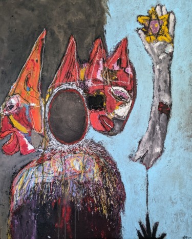 「Sauvetage」というタイトルの絵画 Véronique Attiaによって, オリジナルのアートワーク, アクリル