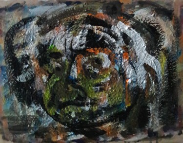 Painting titled "cache cache" by Sam Keusseyan, Original Artwork, Acrylic