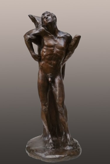 Sculpture titled "Saint-Sébastien" by Pico Sculpteur, Original Artwork, Bronze