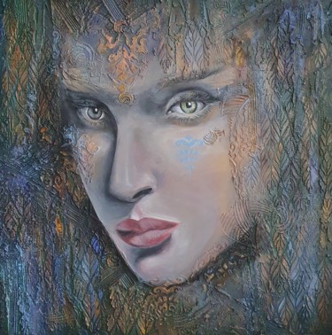The Enchantress Painting titled "The Enchantress" by Anna Shuvaeva, Original Artwork, Acrylic Mounted on Wood Stretcher frame