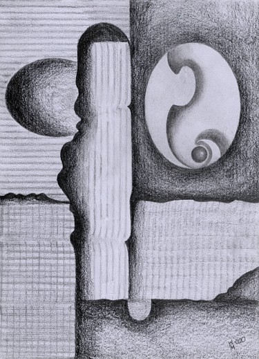 图画 标题为“Geometry” 由Waldemar Wojtowicz, 原创艺术品, 铅笔