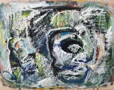 le temps passe nous aussi avec 9 Peinture intitulée "le temps passe nous…" par Sam Keusseyan, Œuvre d'art originale, Acrylique