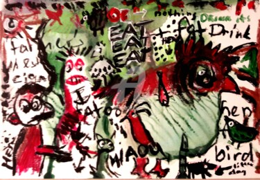 Malerei mit dem Titel "farmer with a dream" von Silvia Messerli, Original-Kunstwerk, Acryl