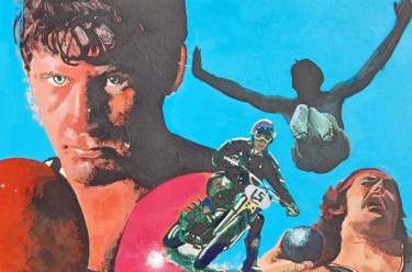 Painting titled "Today's Sports" by Robert Grubbs, Original Artwork, Acrylic