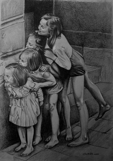Dibujo titulada "A ver, a ver!!" por Lacasa, Obra de arte original, Grafito