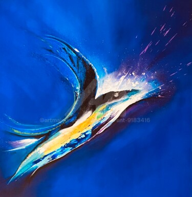 Peinture intitulée "Songe d’ailleurs" par Isabelle Laurent, Œuvre d'art originale, Acrylique