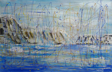 Painting titled "341 Melting" by Verad, Original Artwork, Acrylic Mounted on Wood Stretcher frame