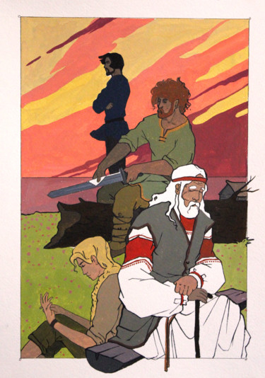 Валькирия. Иллюстрации Drawing titled "Валькирия. Иллюстра…" by Taisiia Menigecheva, Original Artwork, Watercolor