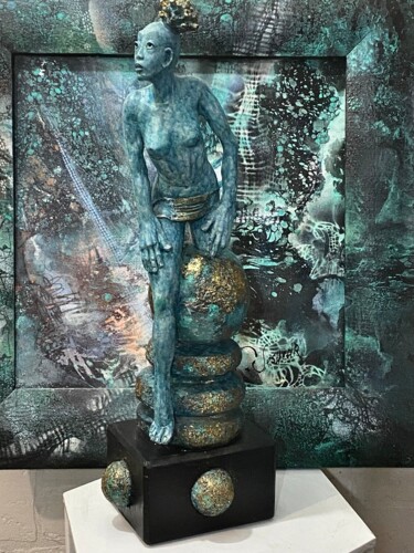 Le rêve de Corona 雕塑 标题为“Le rêve de Corona” 由Catherine Lesueur (C.Lesueur), 原创艺术品, 粘土