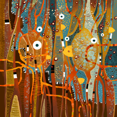 L'eau de là Arts numériques intitulée "L'eau de là" par Sylvie Dessert (Syl), Œuvre d'art originale, Peinture numérique