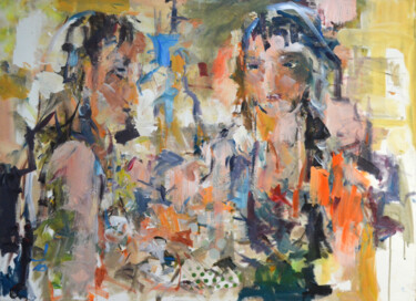Peinture intitulée "Jeu de cartes" par Pierre Quentel, Œuvre d'art originale, Acrylique