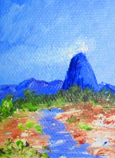 Painting titled "Mont Gerbier de Jon…" by Roberto Urbano, Original Artwork, Oil