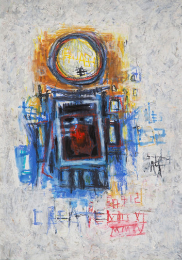 Peinture intitulée "bleeding-inside-tec…" par Christophe Dupin, Œuvre d'art originale, Acrylique