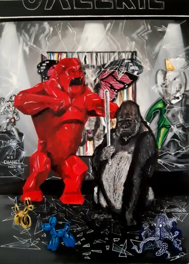 Peinture intitulée "ART'imal escape" par Kevin Bardin, Œuvre d'art originale, Acrylique