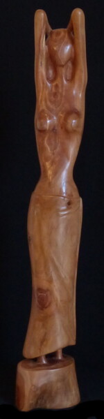 Indiscrétions Sculpture intitulée "Indiscrétions" par Claude David, Œuvre d'art originale, Bois